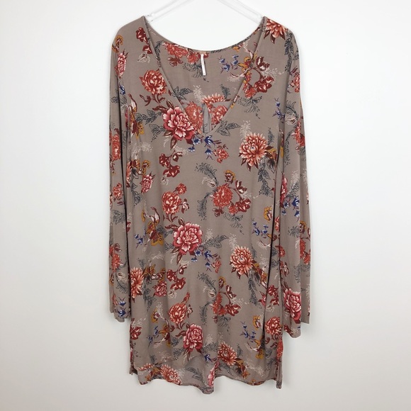 Free People Tops - Free People | Floral Bell Sleeve Tunic Boho Vibes